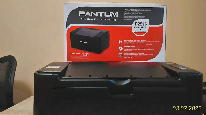 Принтер Pantum P2516.  Не распаковка...